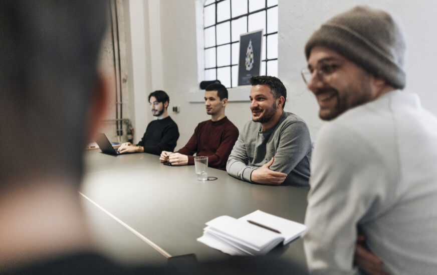 Bueroparallel - Mitarbeiter beim Developer Talk - Teil 1