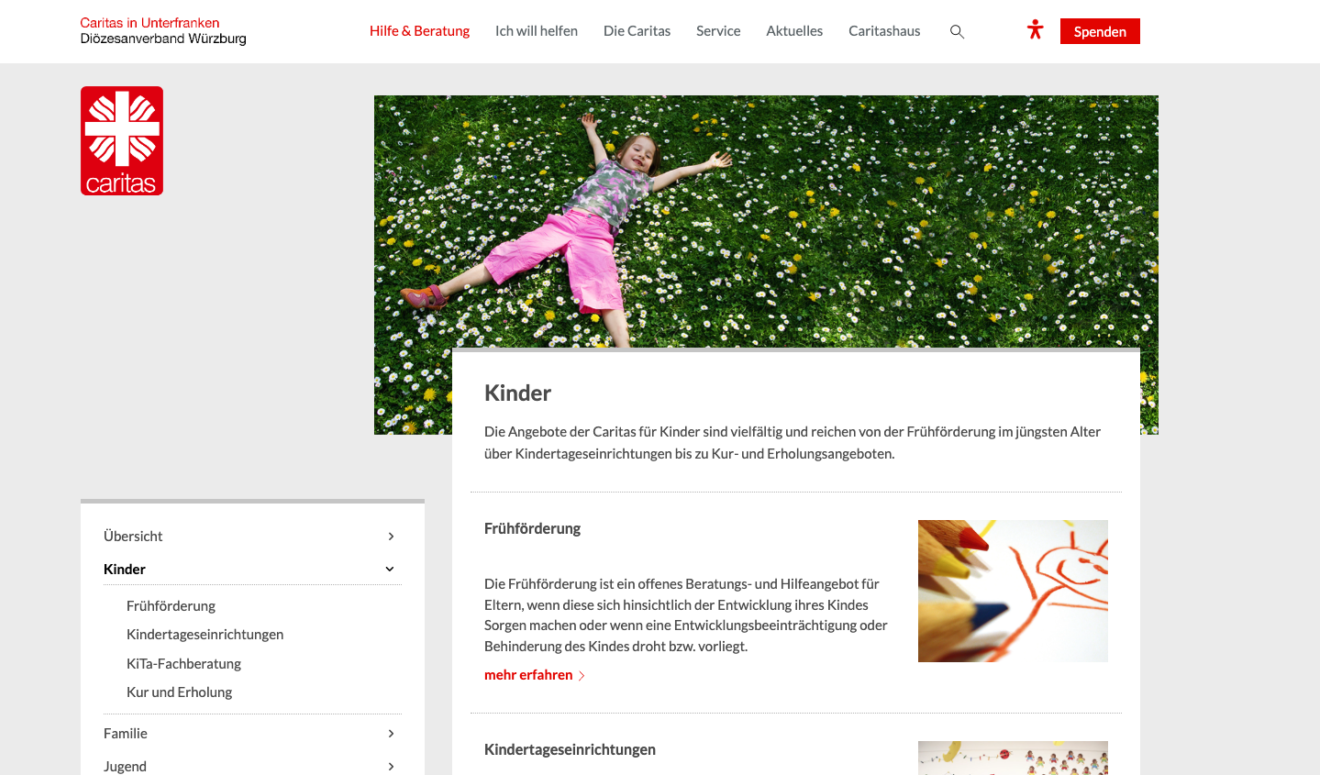 Bistum caritas website
