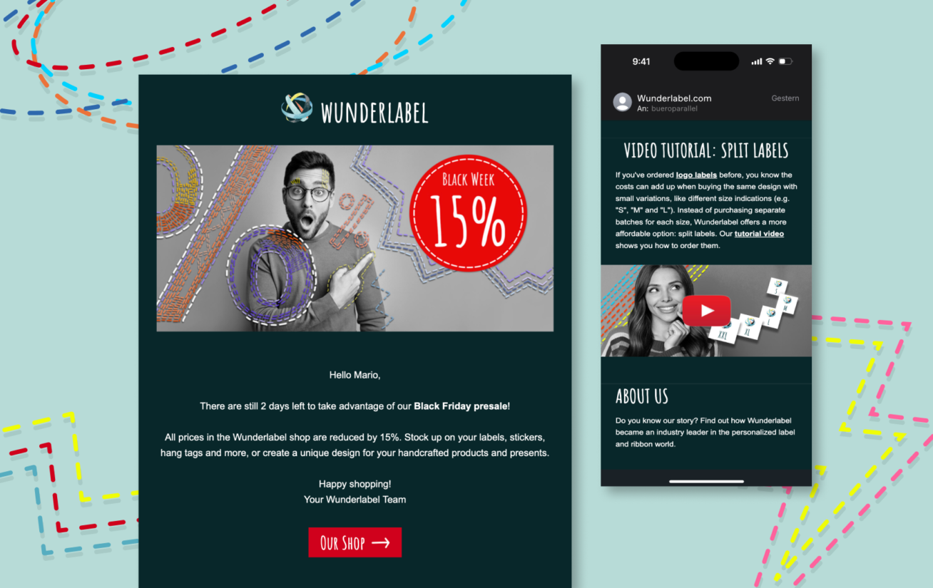 Wunderlabel grafik newsletter